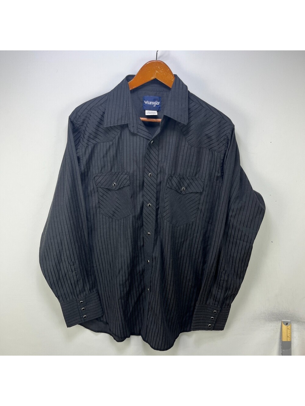 Vintage Wrangler Black Pearl Snap Western Shirt X-Large
